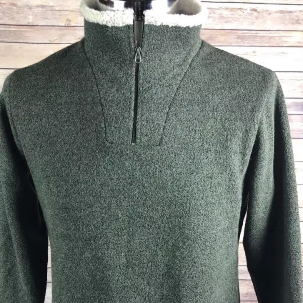 Kuhl alpaca fleece 1/4 zip shirt top green Sz m